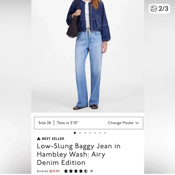Madewell Low Slung Baggie Jeans - Picture 3 of 11
